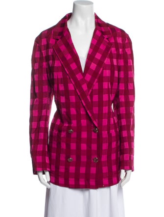Temperley London Plaid Print Blazer