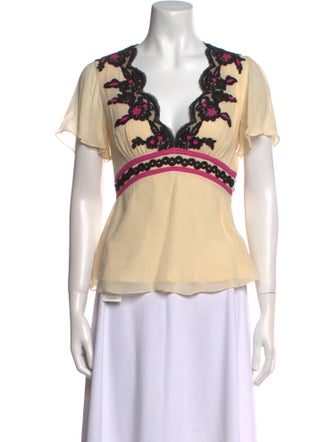 Temperley London Silk Graphic Print T-Shirt
