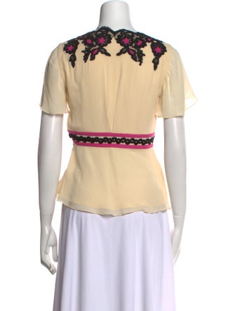 Temperley London Silk Graphic Print T-Shirt