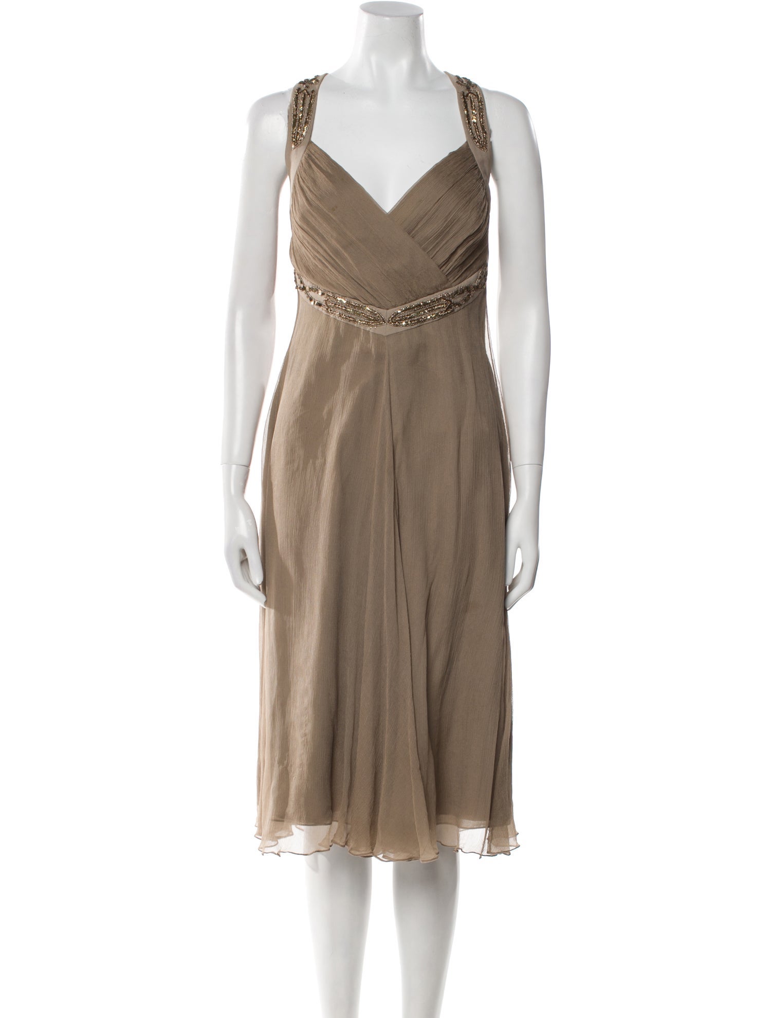 Temperley London V-Neck Midi Length Dress