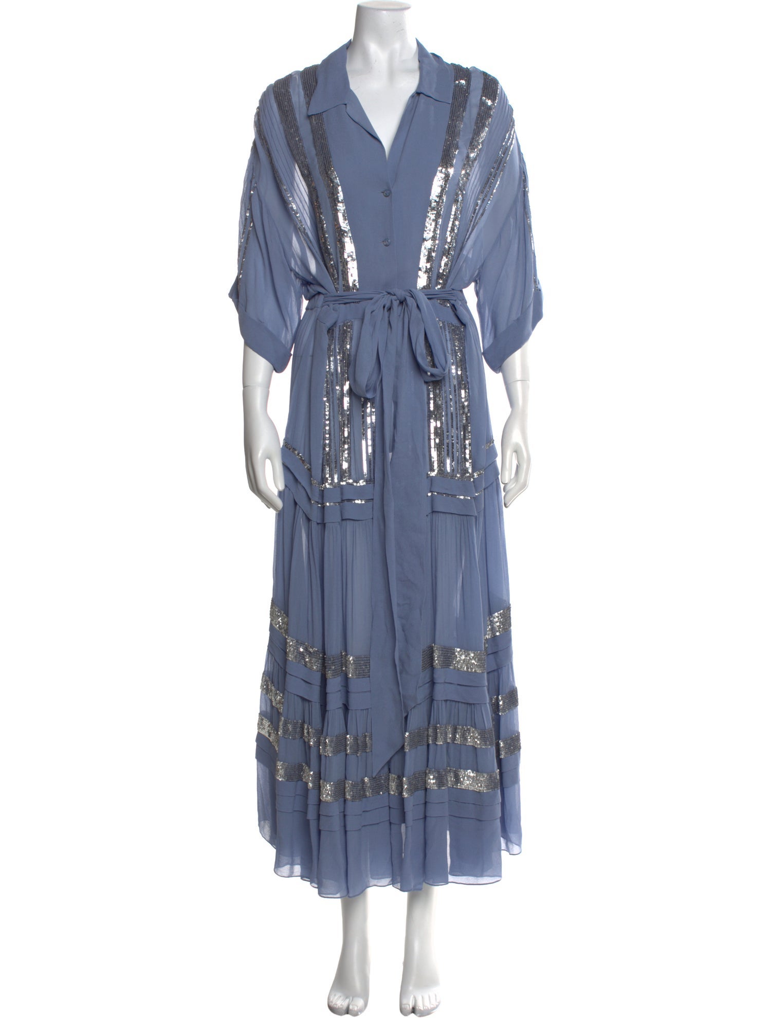 Temperley London V-Neck Long Dress