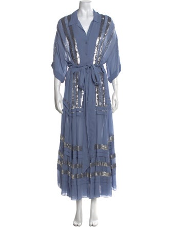 Temperley London V-Neck Long Dress