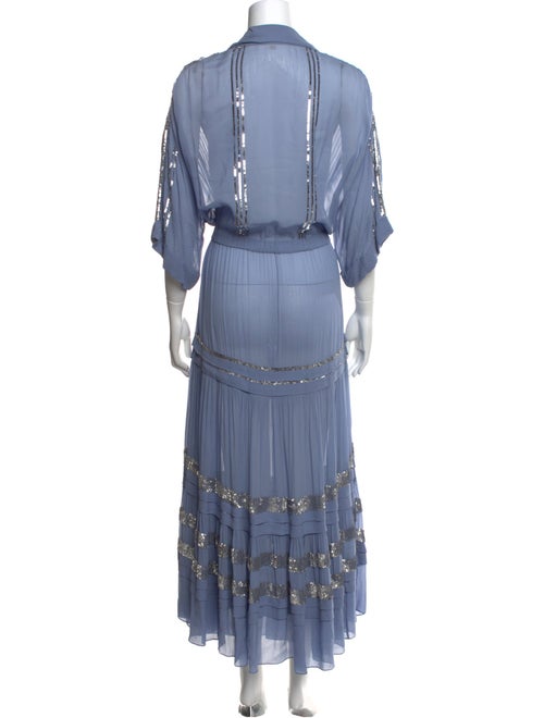 Temperley London V-Neck Long Dress