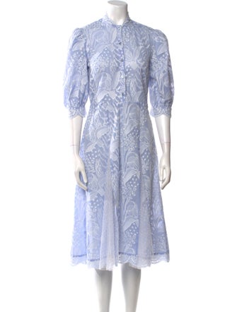 Temperley London Paisley Print Midi Length Dress