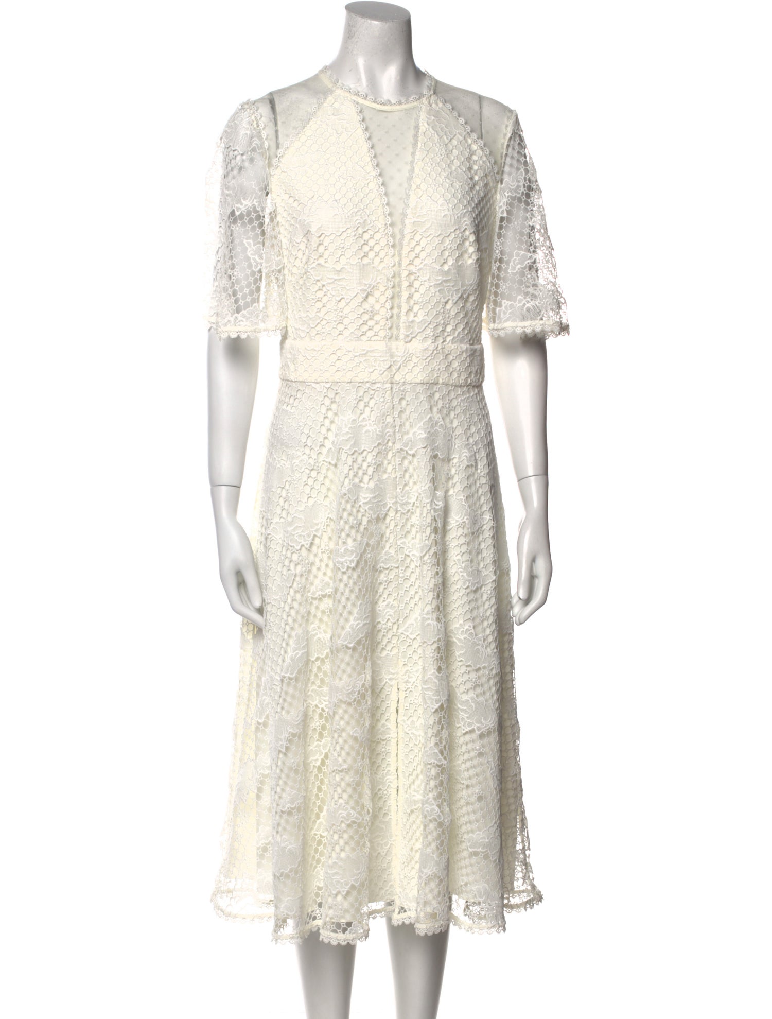 Temperley London Lace Pattern Midi Length Dress