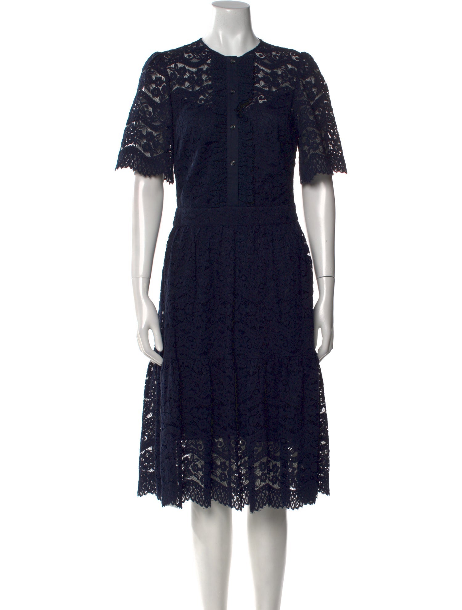 Temperley London Lace Pattern Midi Length Dress