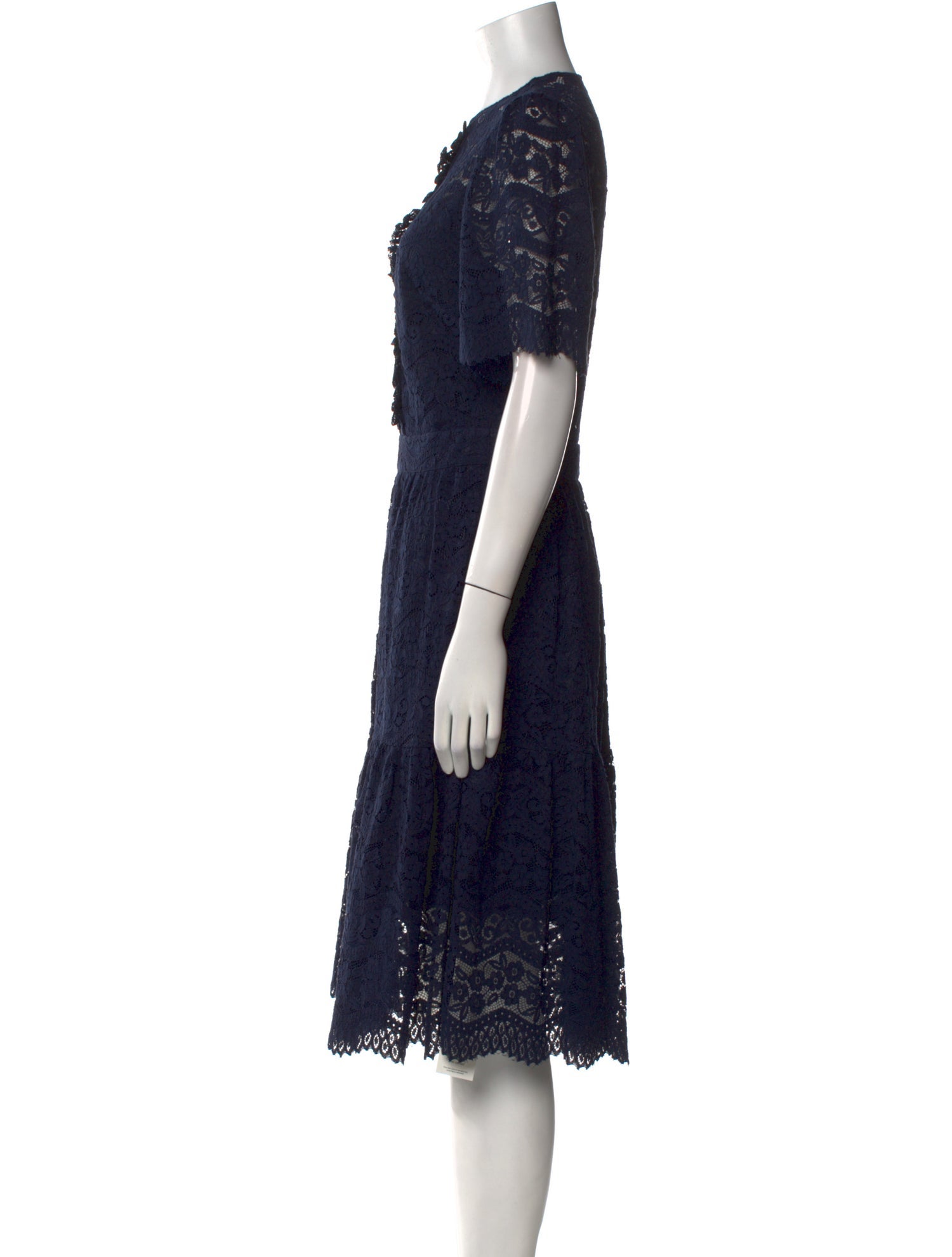 Temperley London Lace Pattern Midi Length Dress