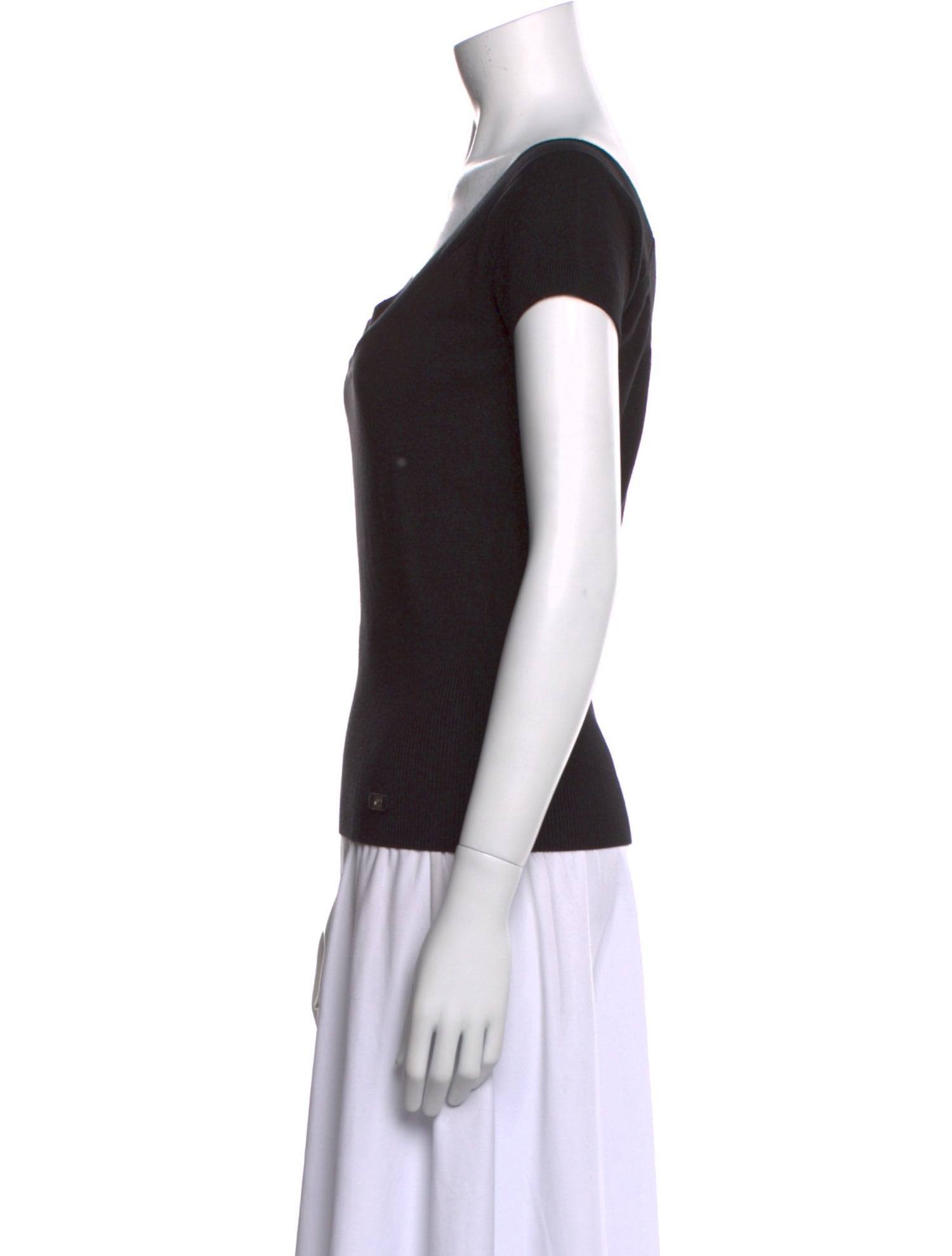 Temperley London Scoop Neck Short Sleeve T-Shirt