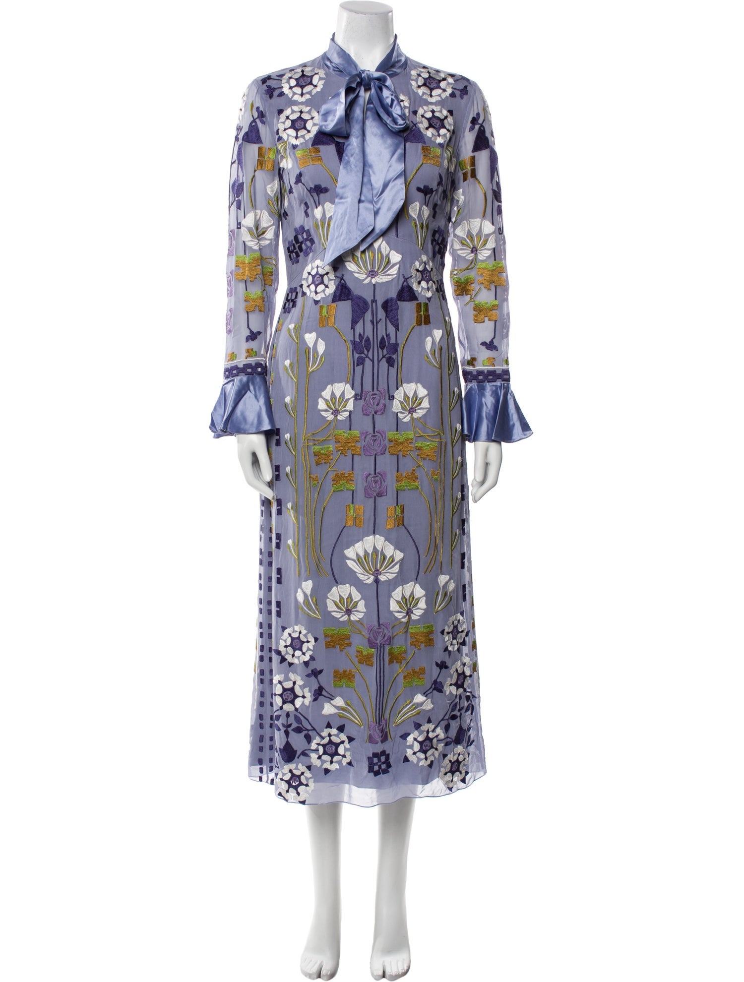 Temperley London Floral Print Long Dress