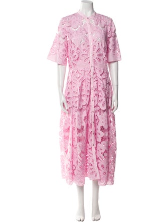 Temperley London Lace Pattern Long Dress