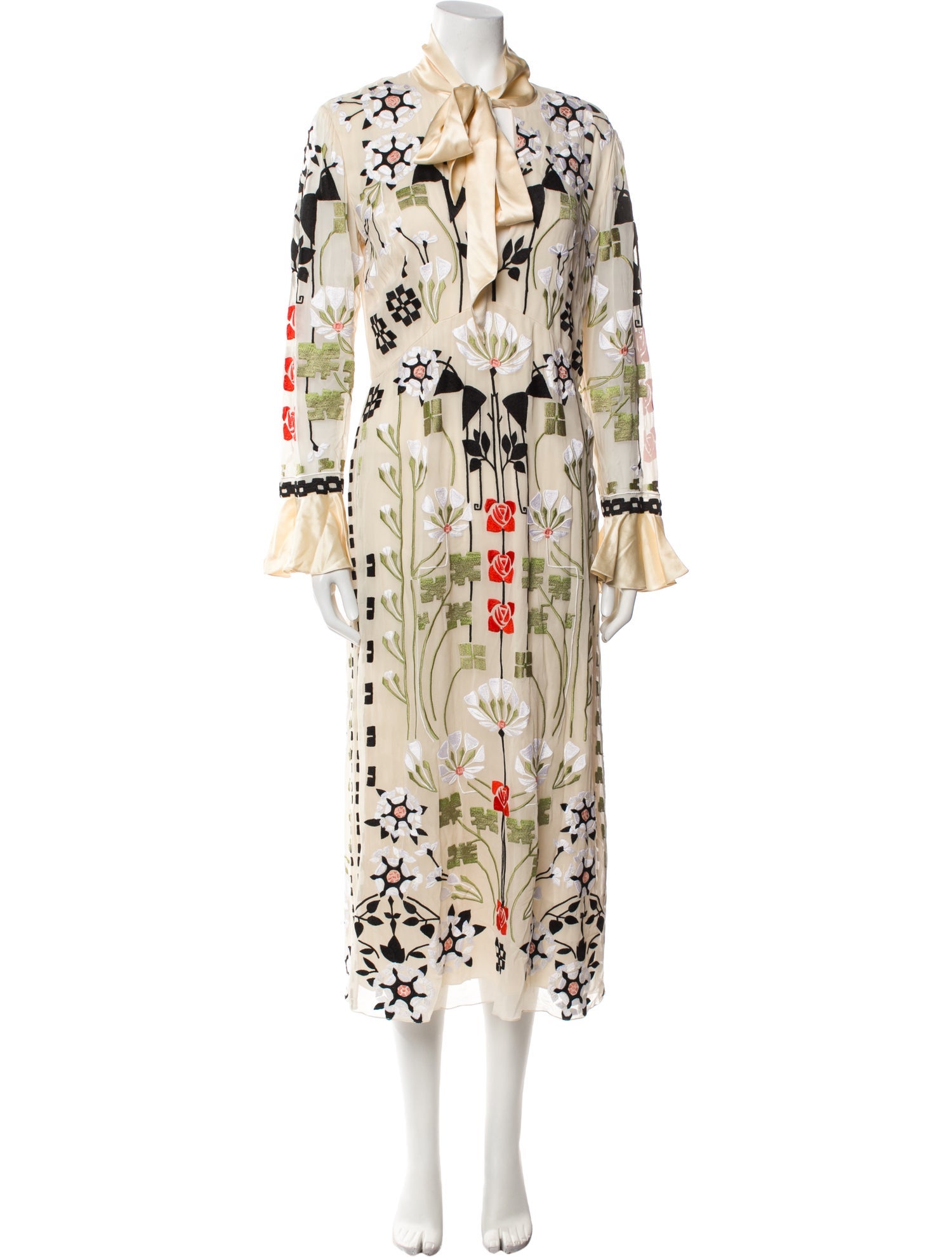 Temperley London Floral Print Long Dress