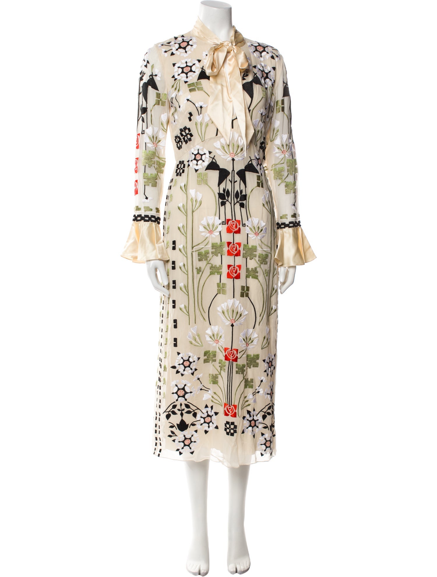 Temperley London Floral Print Long Dress