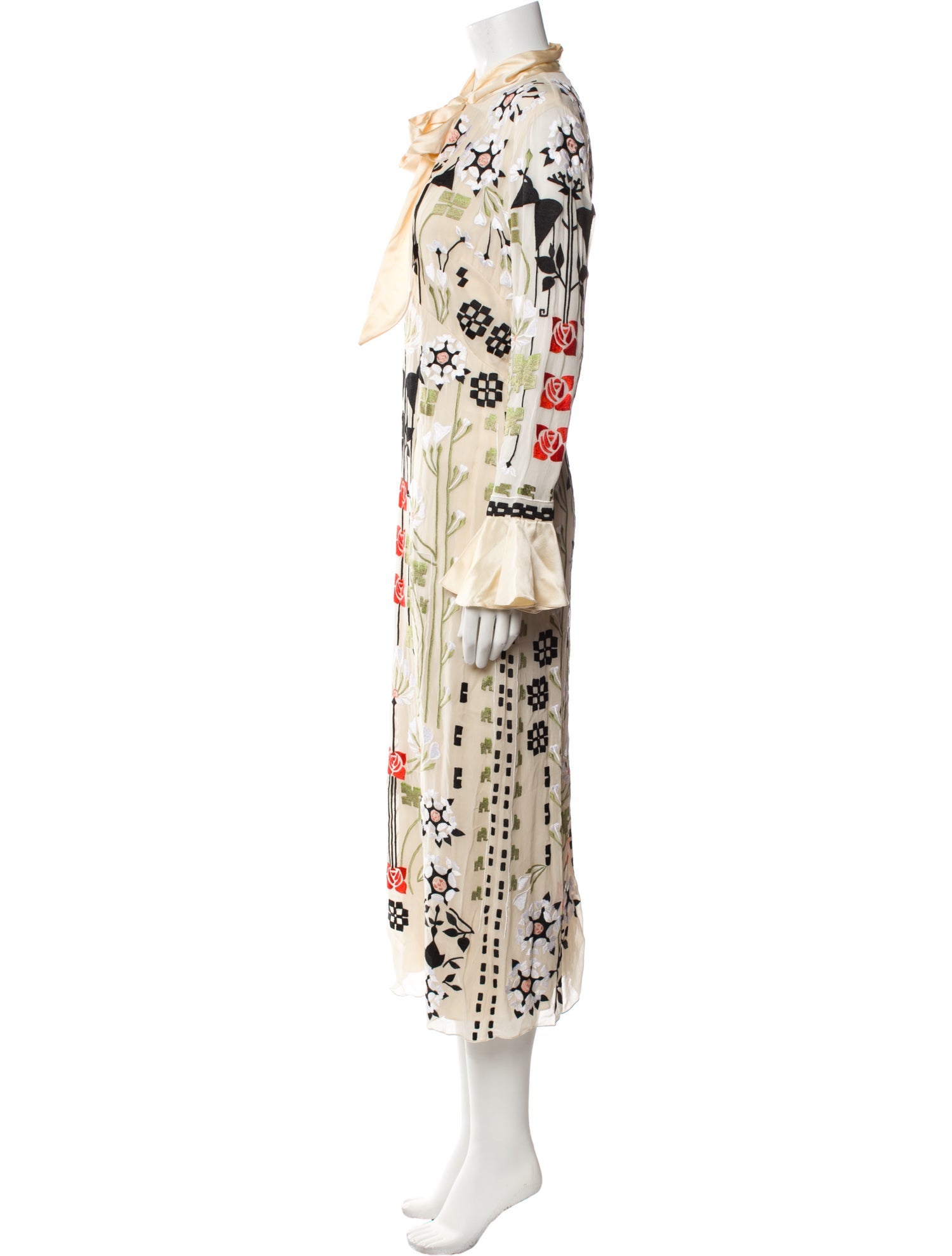 Temperley London Floral Print Long Dress