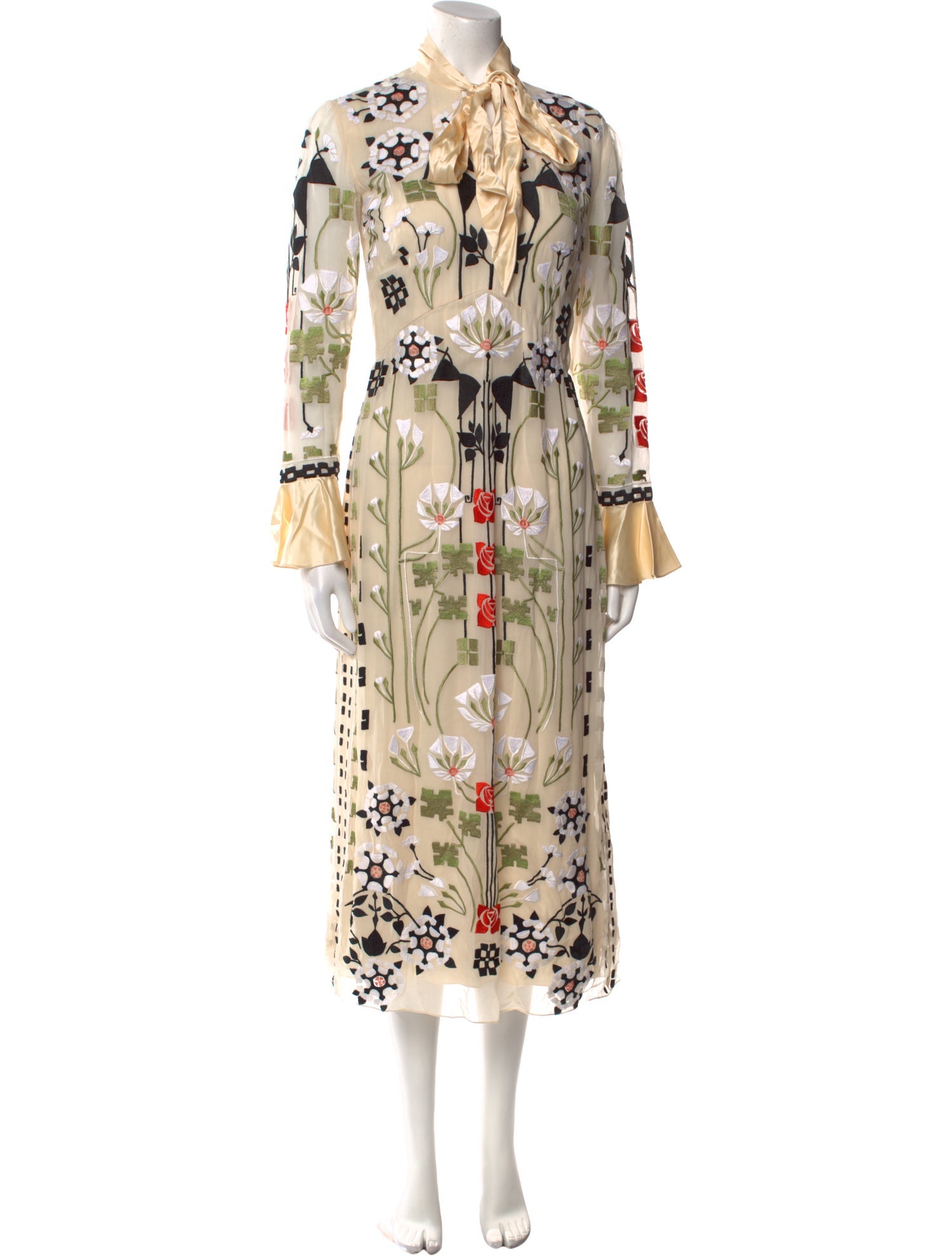 Temperley London Floral Print Long Dress w/ Tags