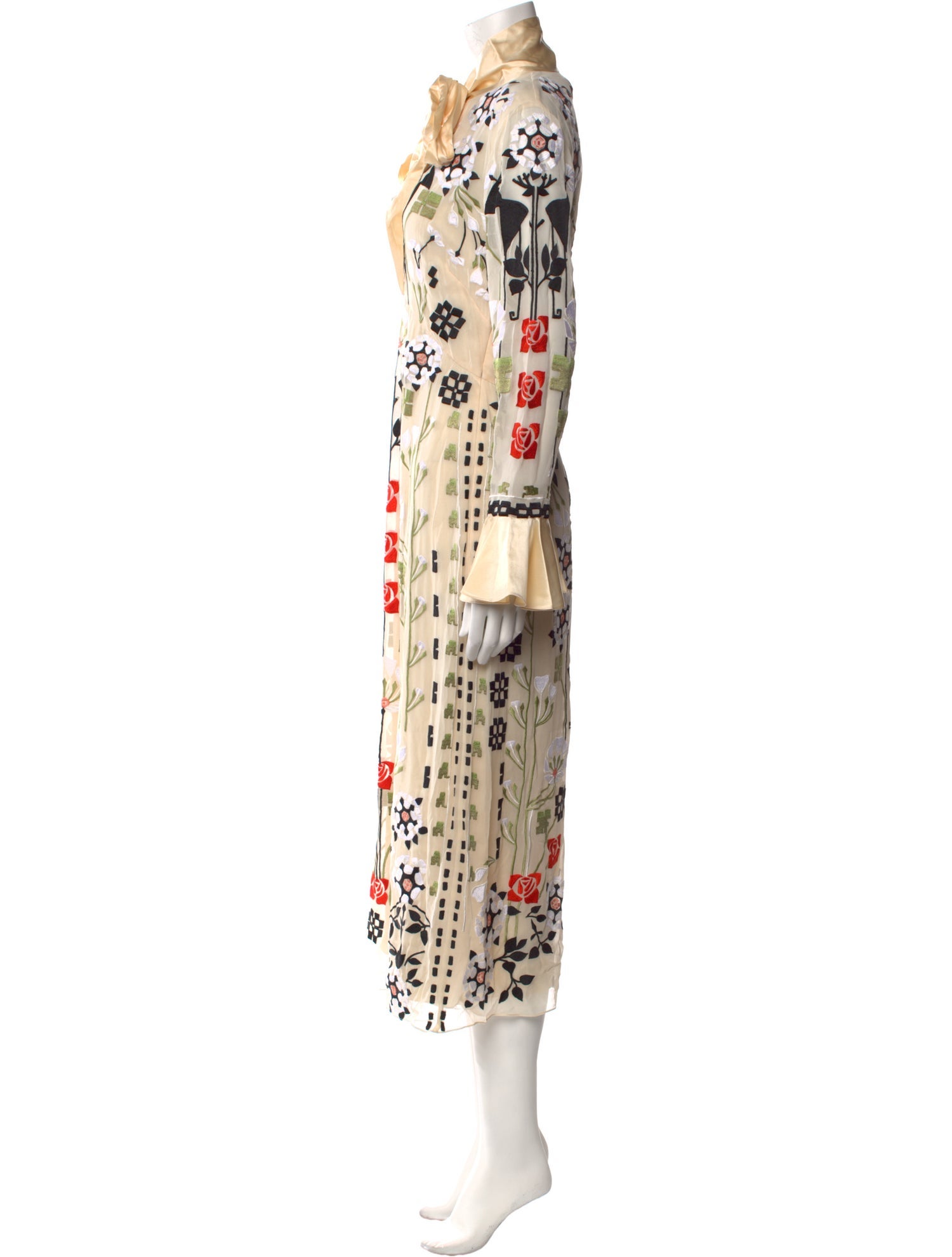 Temperley London Floral Print Long Dress w/ Tags