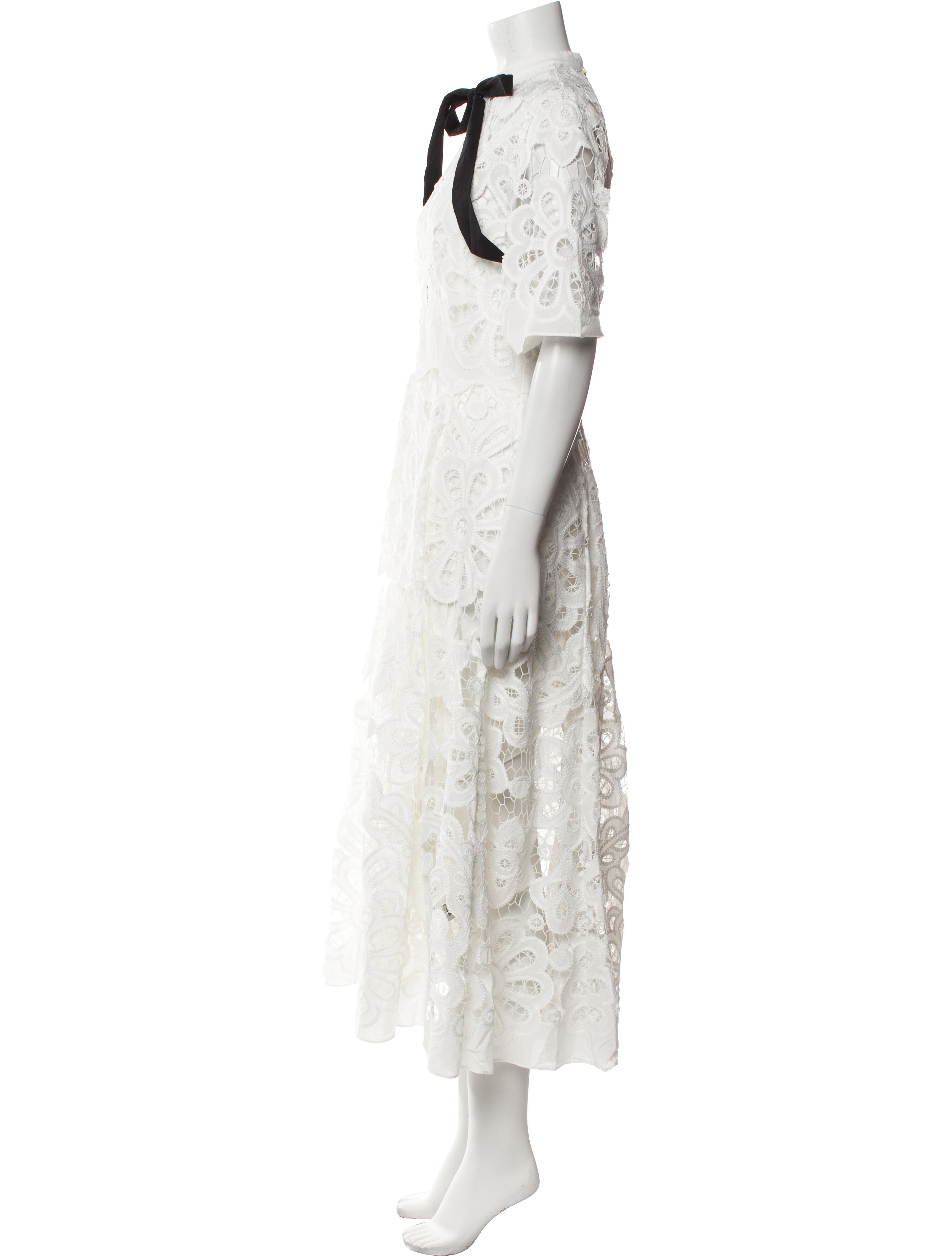 Temperley London Lace Pattern Long Dress