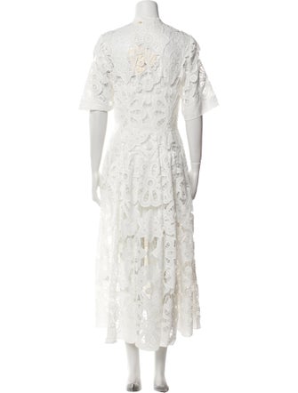 Temperley London Lace Pattern Long Dress