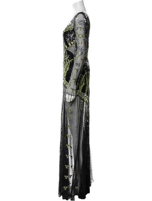Temperley London V-Neck Long Dress