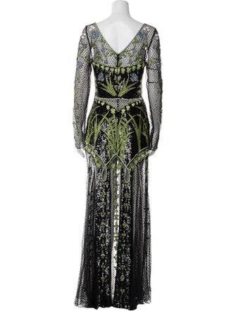 Temperley London V-Neck Long Dress