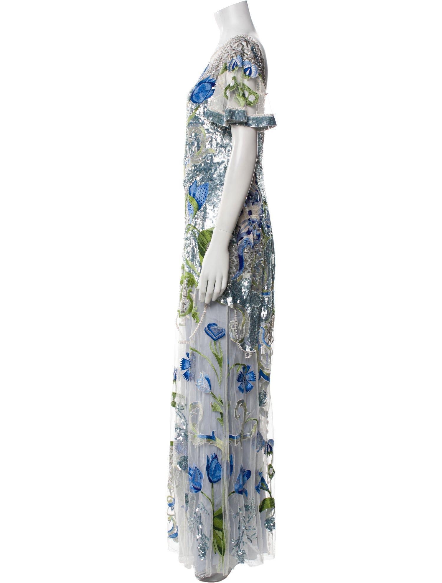 Temperley London Floral Print Long Dress