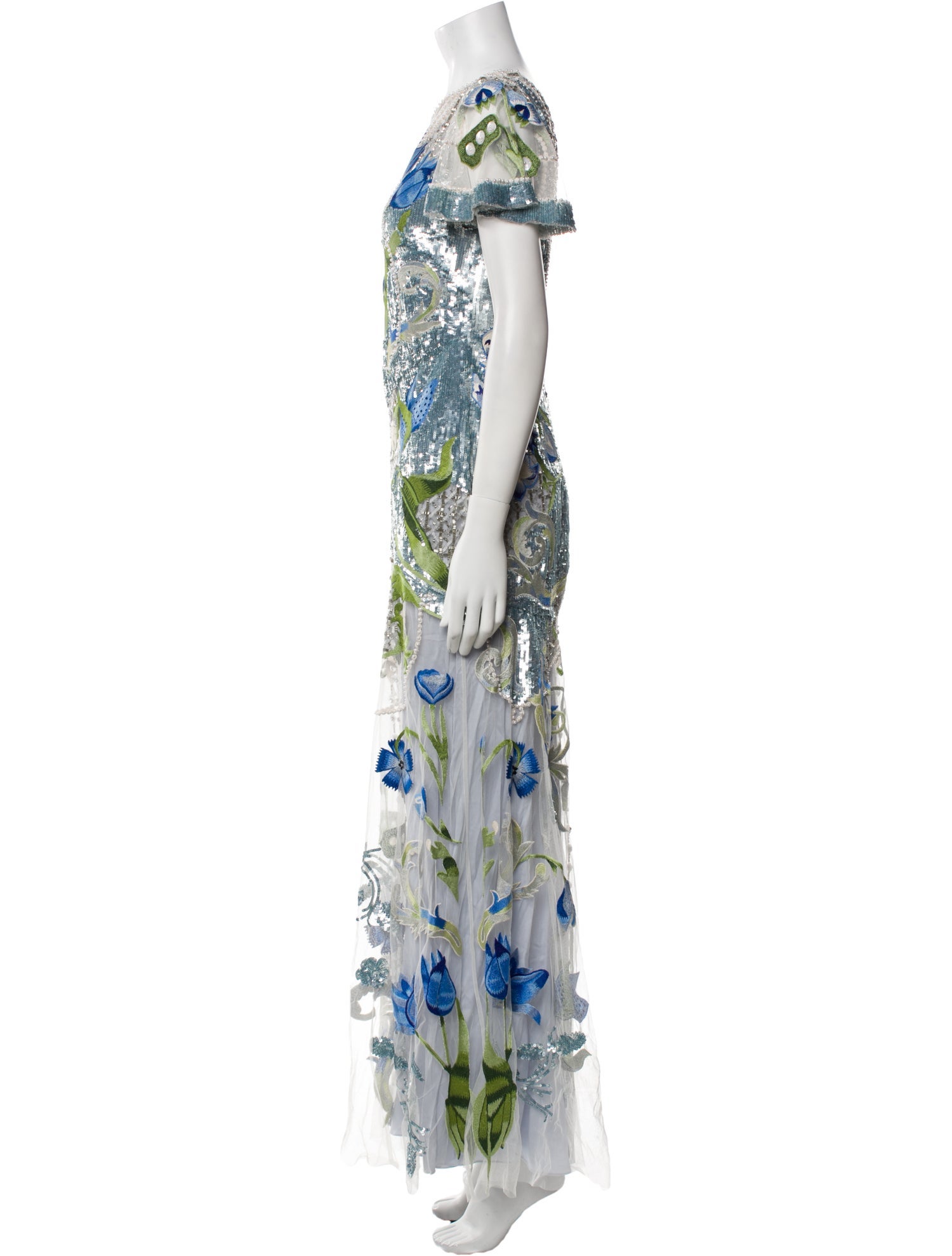 Temperley London Printed Long Dress