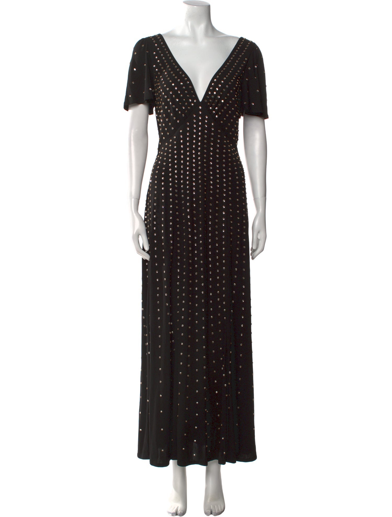 Temperley London Polka Dot Print Long Dress