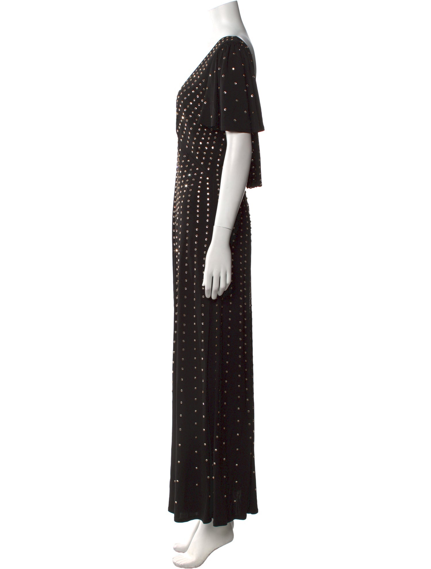 Temperley London Polka Dot Print Long Dress