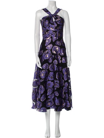 Temperley London Floral Print Long Dress