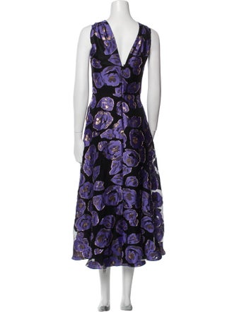 Temperley London Floral Print Long Dress