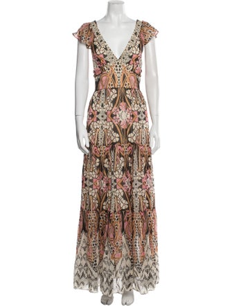 Temperley London Printed Long Dress
