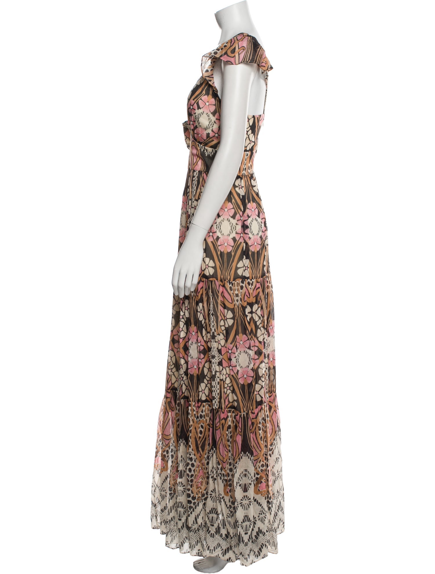 Temperley London Printed Long Dress
