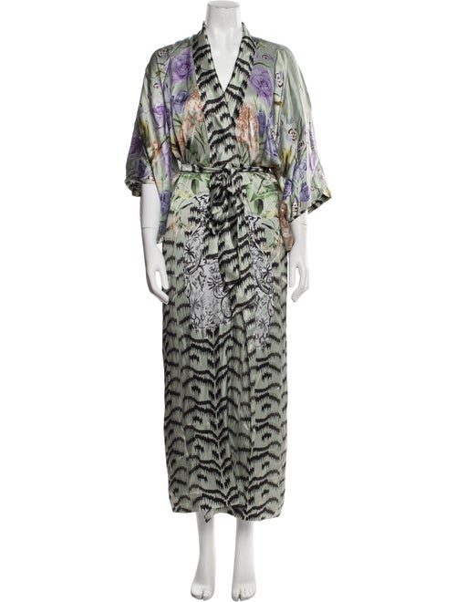 Temperley London Satin Printed Robe