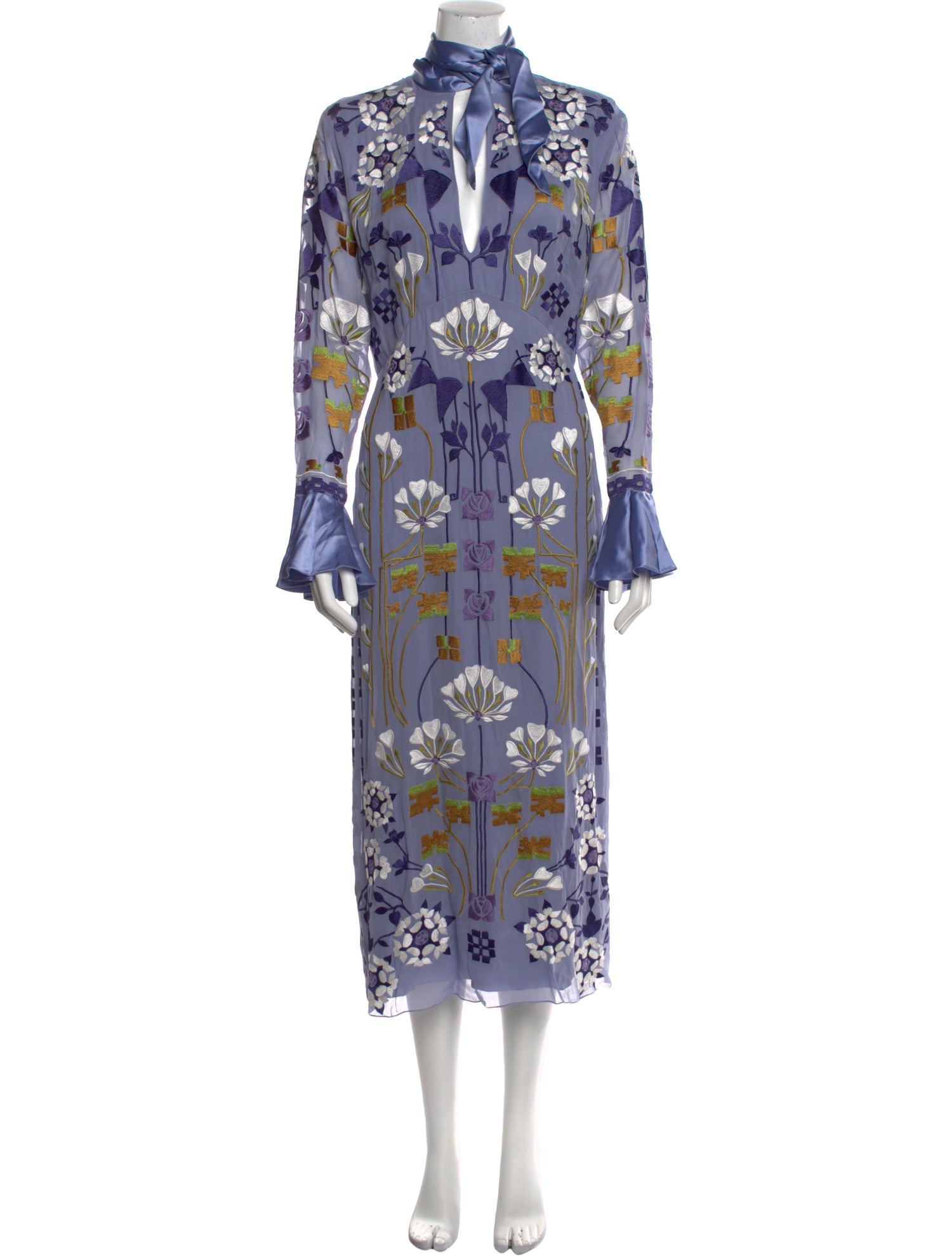 Temperley London Floral Print Long Dress