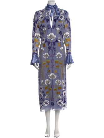 Temperley London Floral Print Long Dress