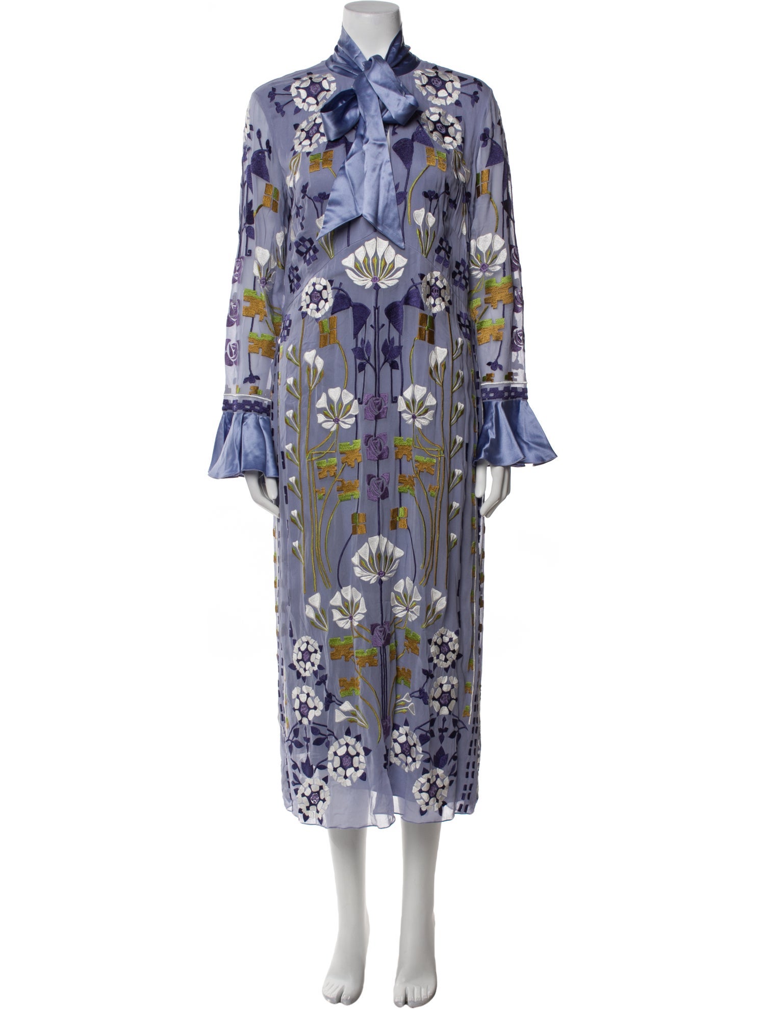 Temperley London Floral Print Long Dress w/ Tags