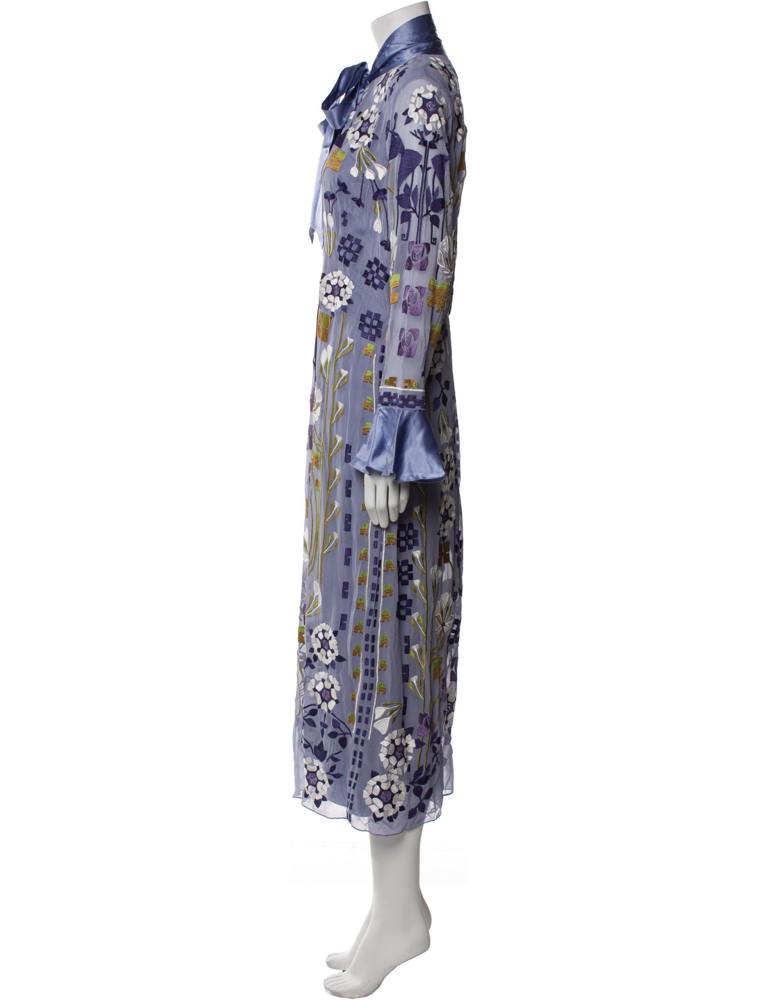 Temperley London Floral Print Long Dress w/ Tags