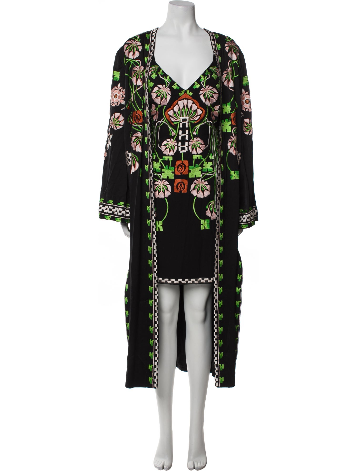 Temperley London Printed Embroidered Accent Dress Set w/ Tags