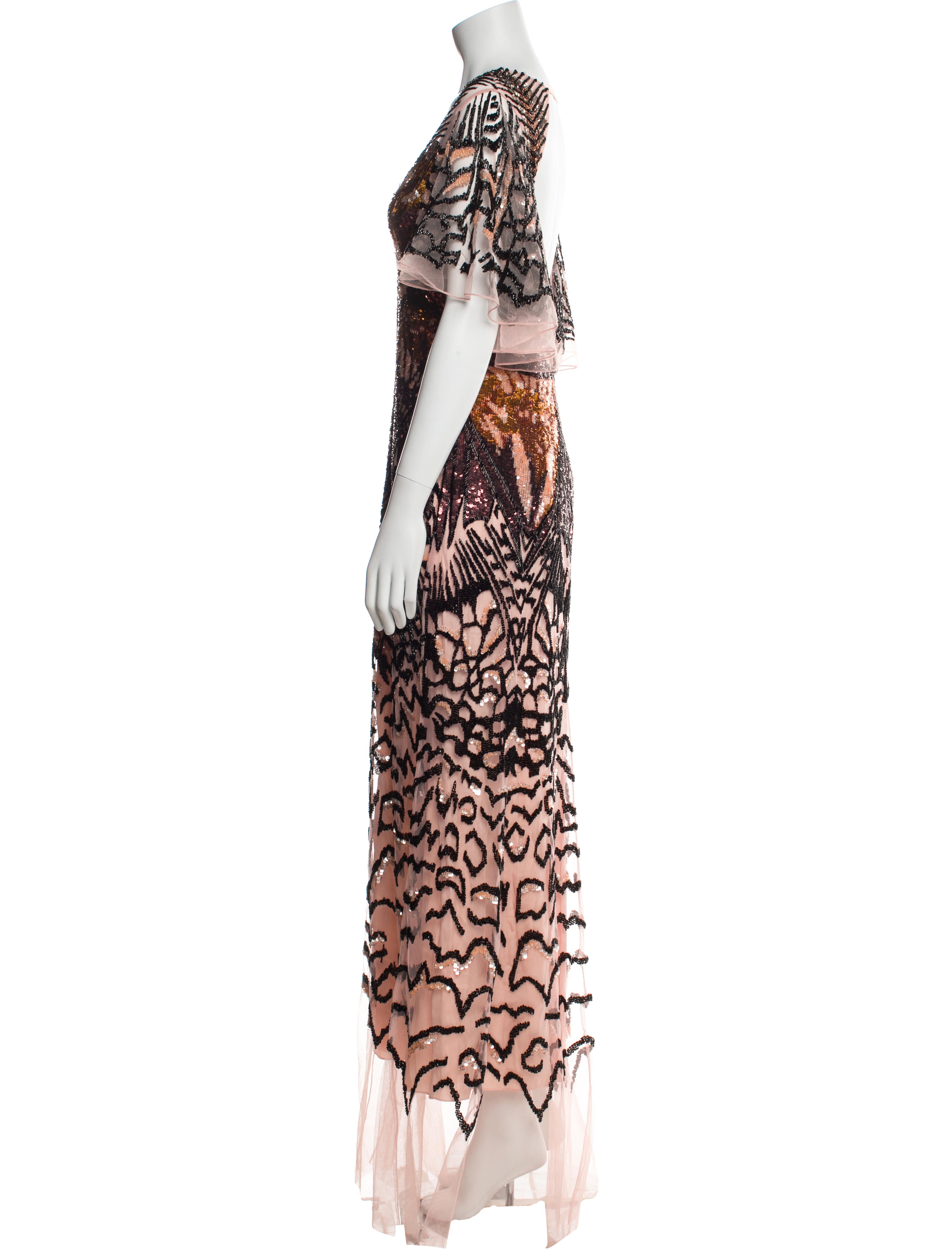 Temperley London Animal Print Long Dress w/ Tags