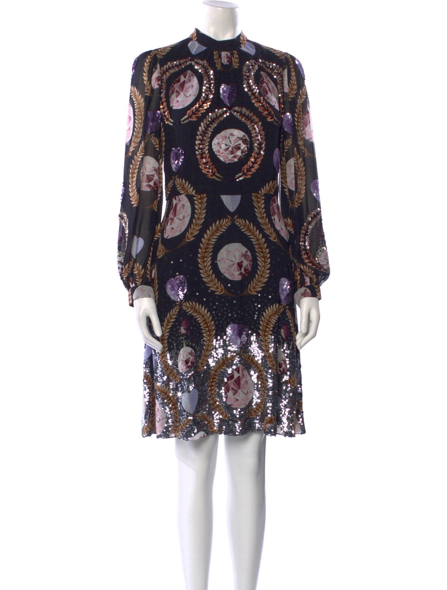 Temperley London Printed Knee-Length Dress
