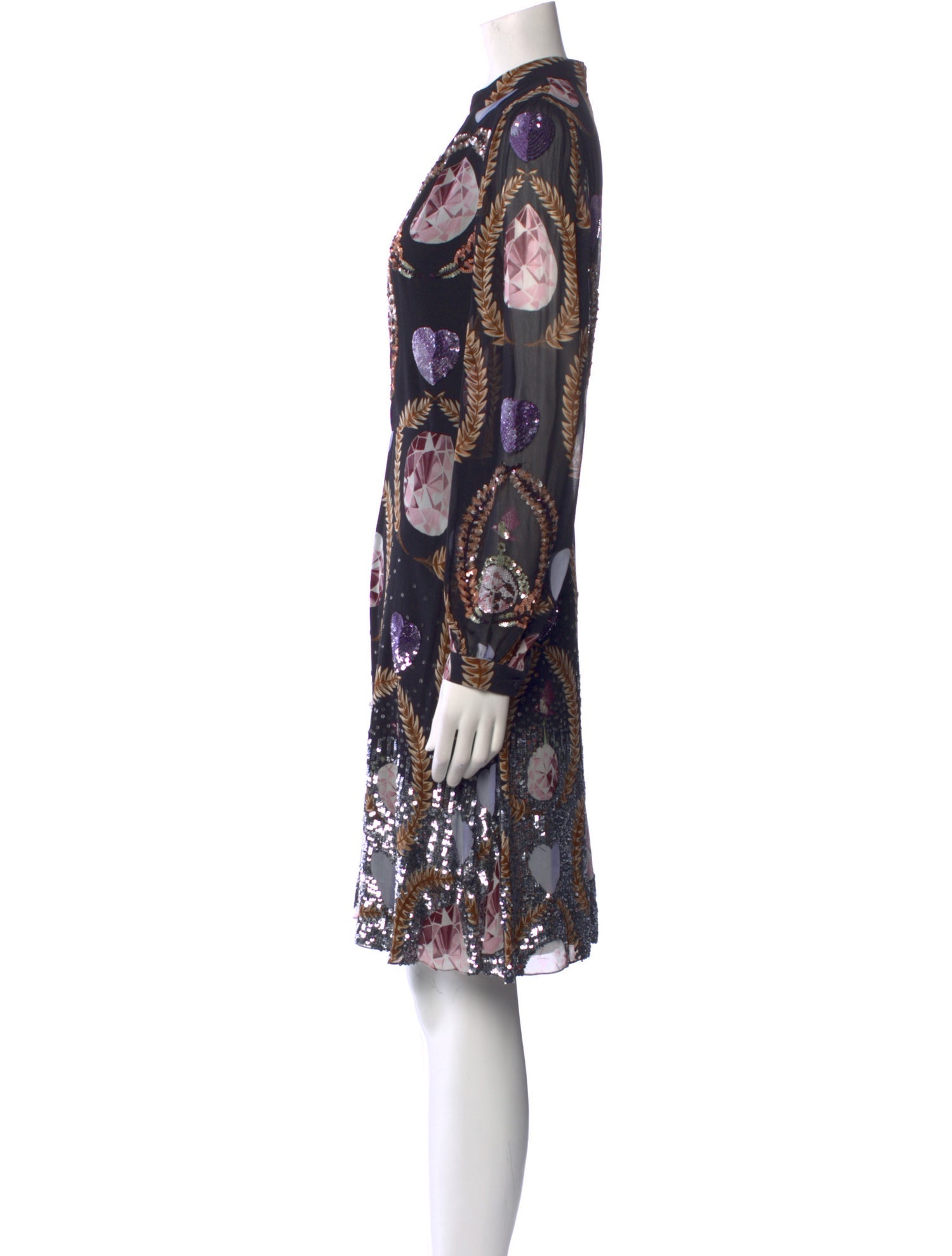 Temperley London Printed Knee-Length Dress
