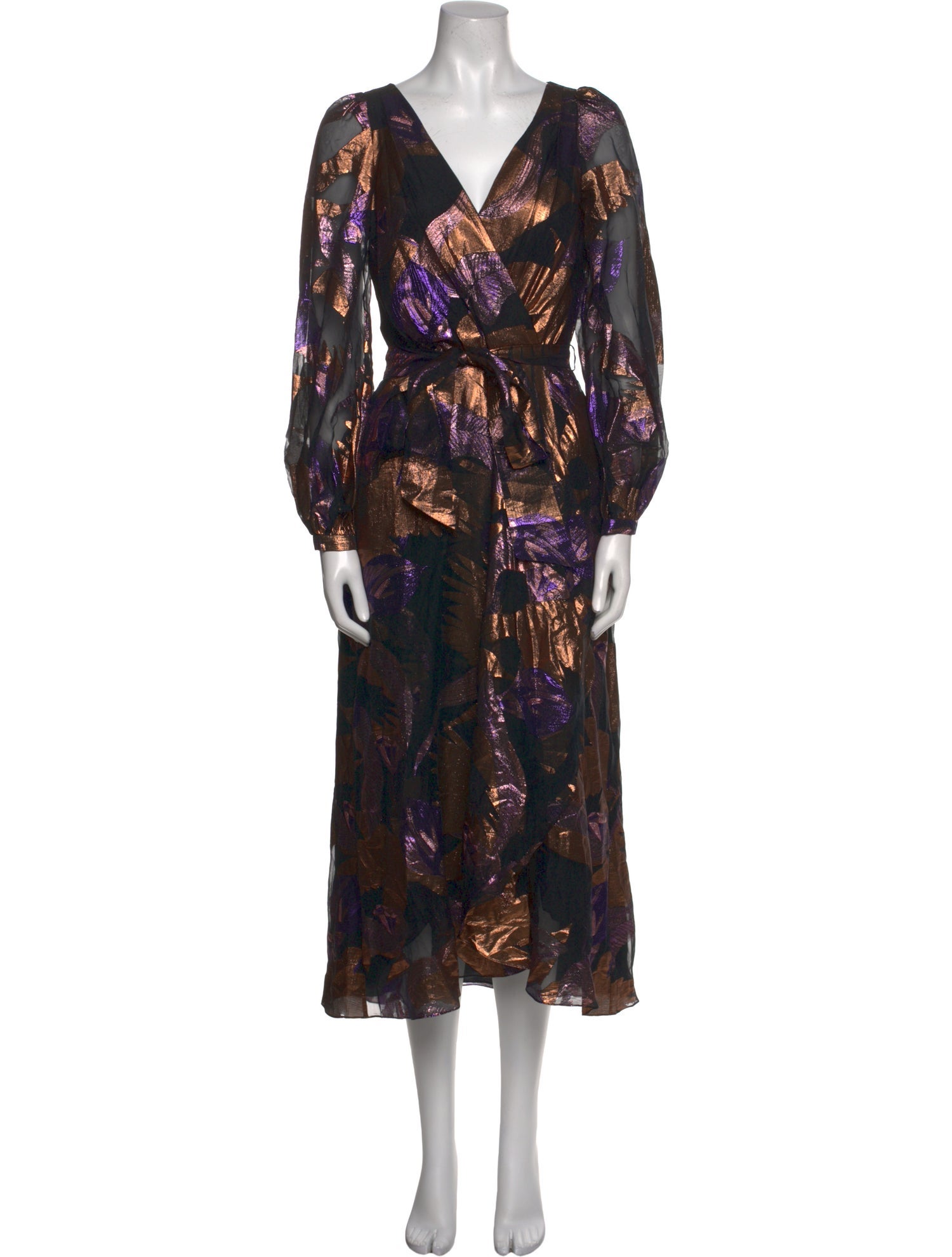Temperley London Floral Print Long Dress w/ Tags