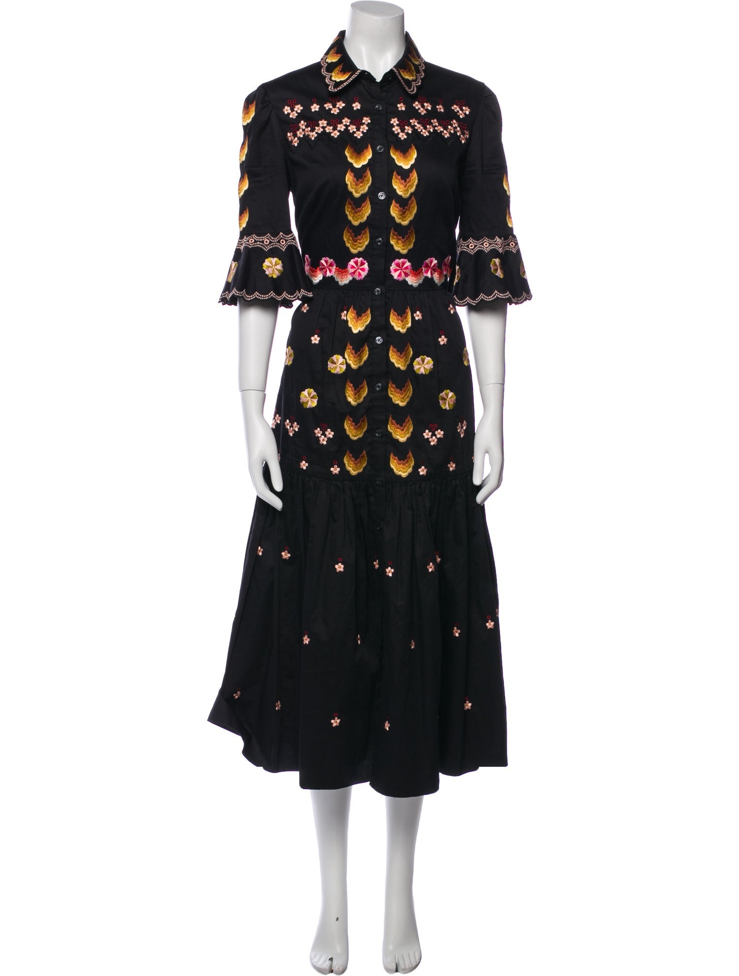 Temperley London Floral Print Long Dress