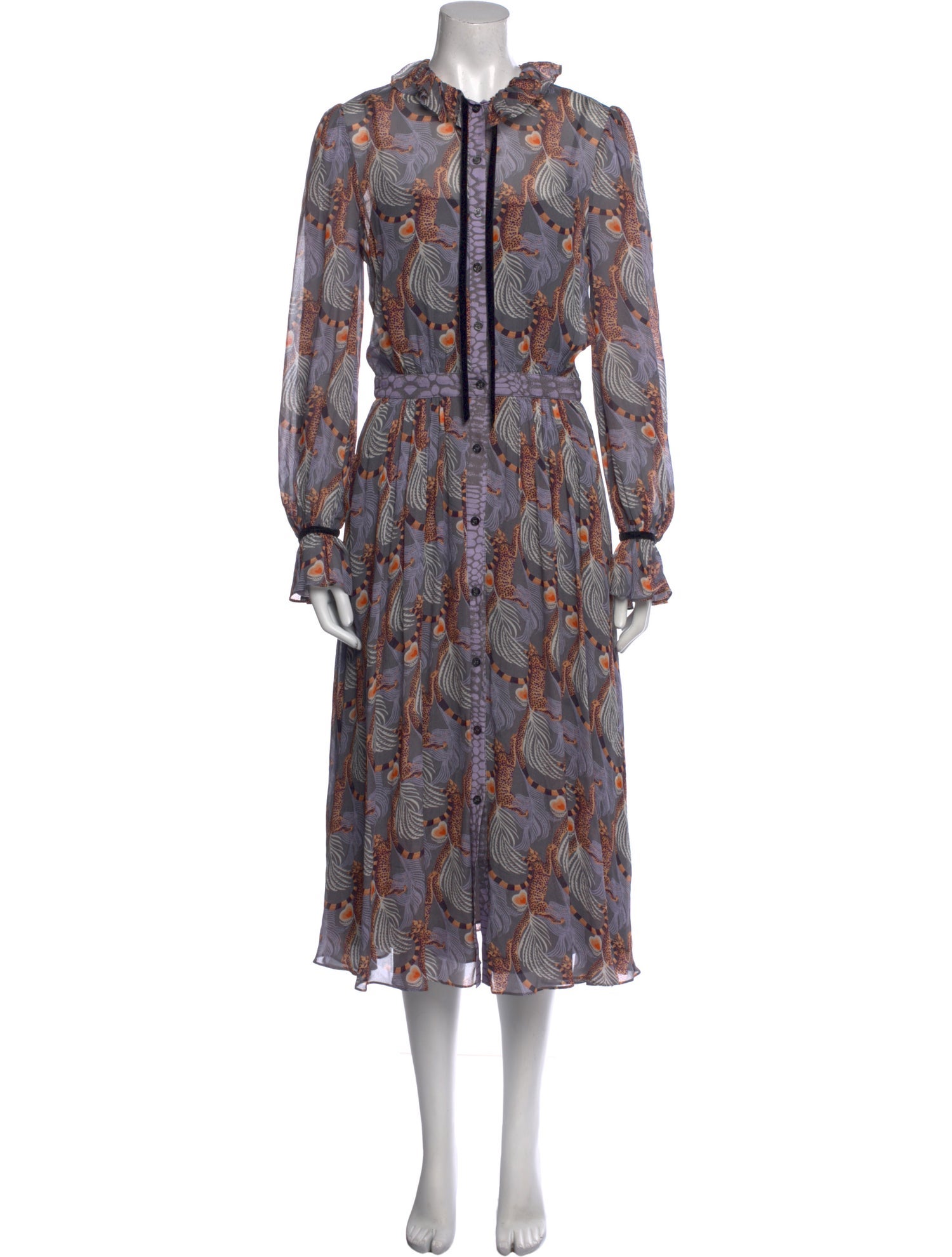 Temperley London Floral Print Midi Length Dress
