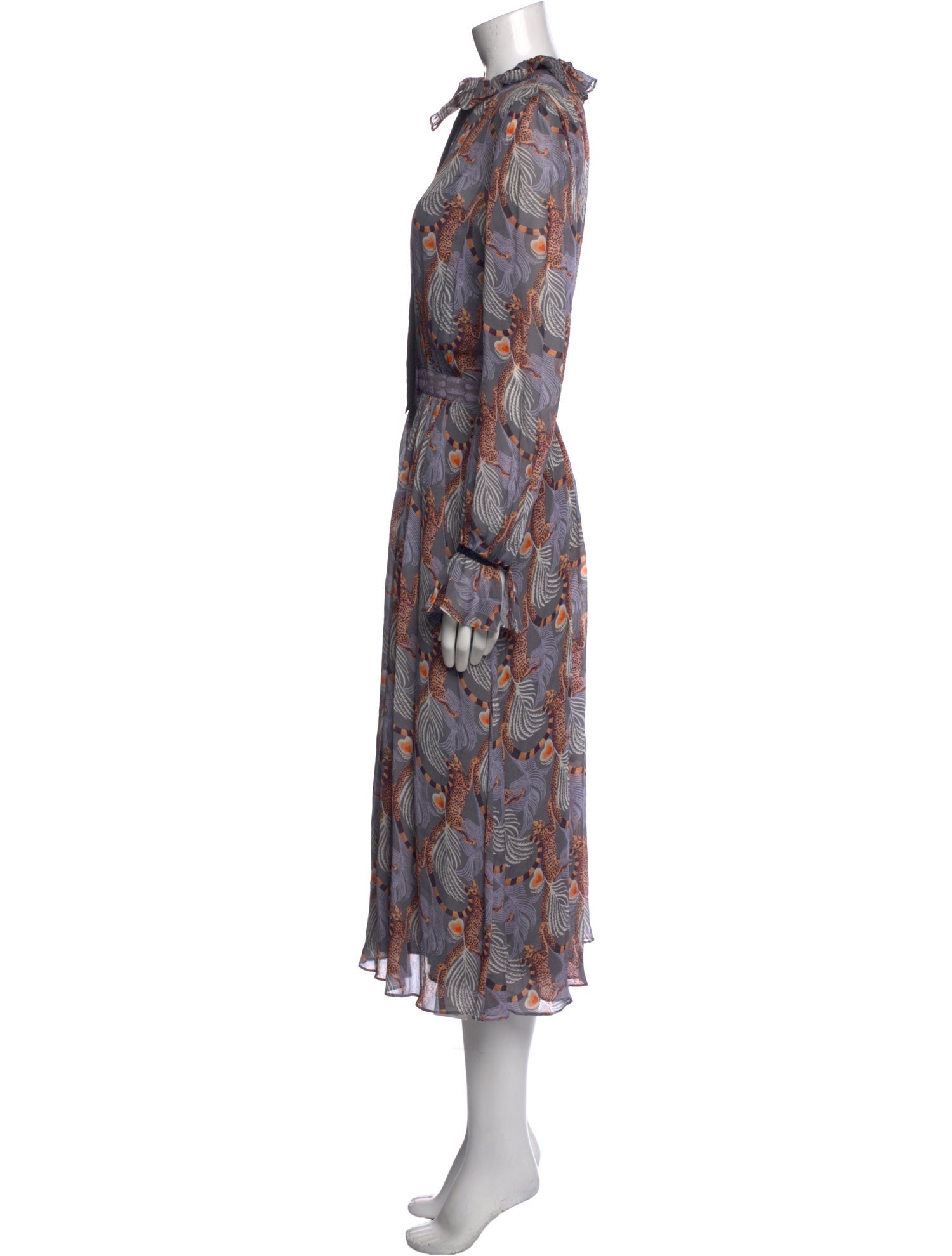 Temperley London Floral Print Midi Length Dress