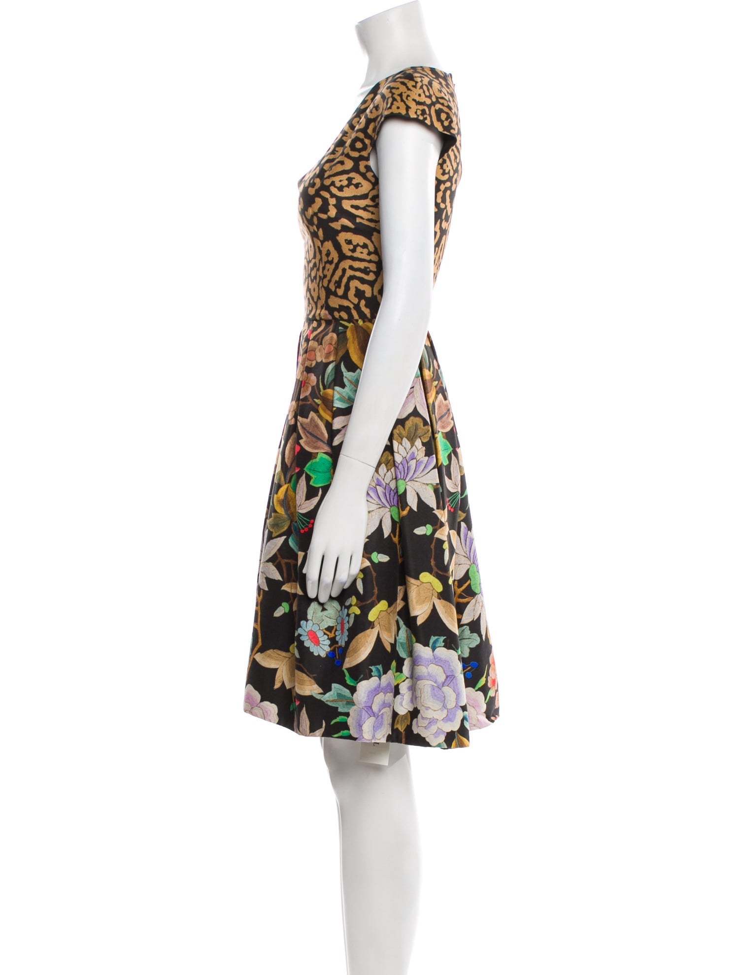 Temperley London Floral Print Knee-Length Dress