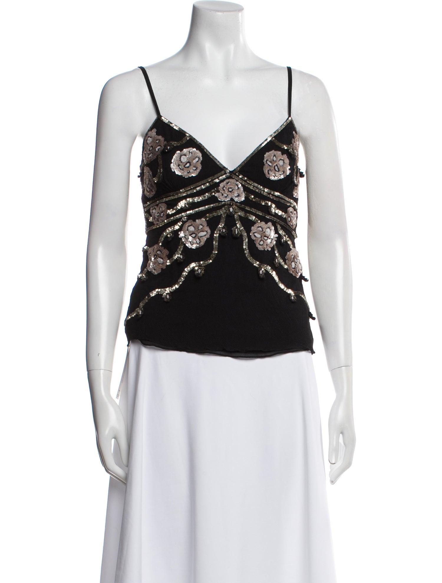 Temperley London Silk Lace Pattern Top
