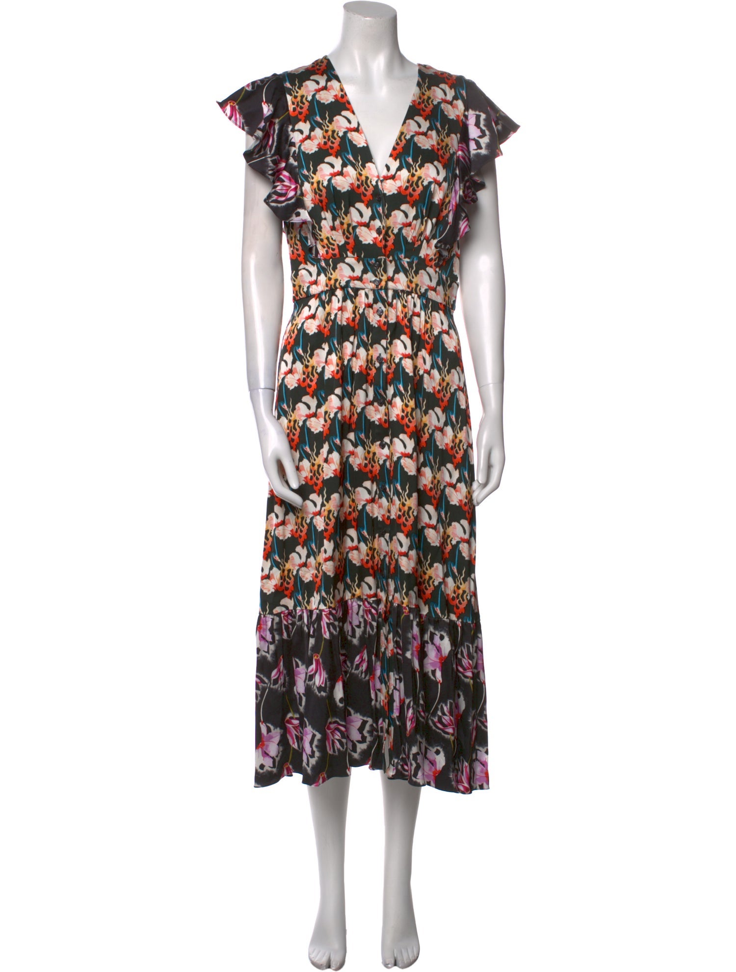 Temperley London Floral Print Long Dress
