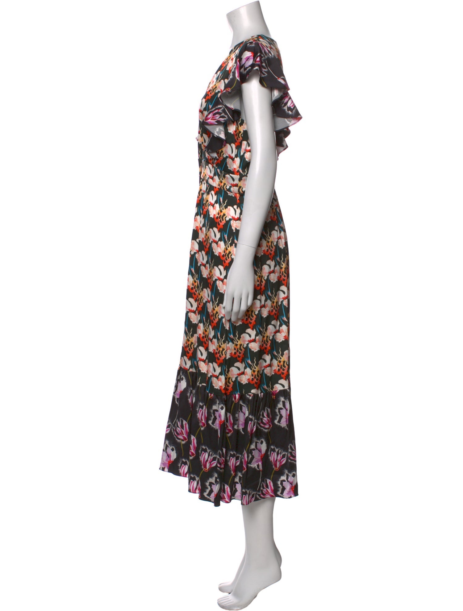 Temperley London Floral Print Long Dress