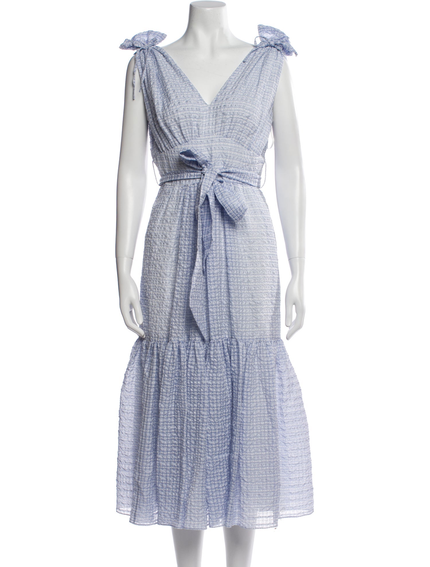 Temperley London Plaid Print Long Dress w/ Tags