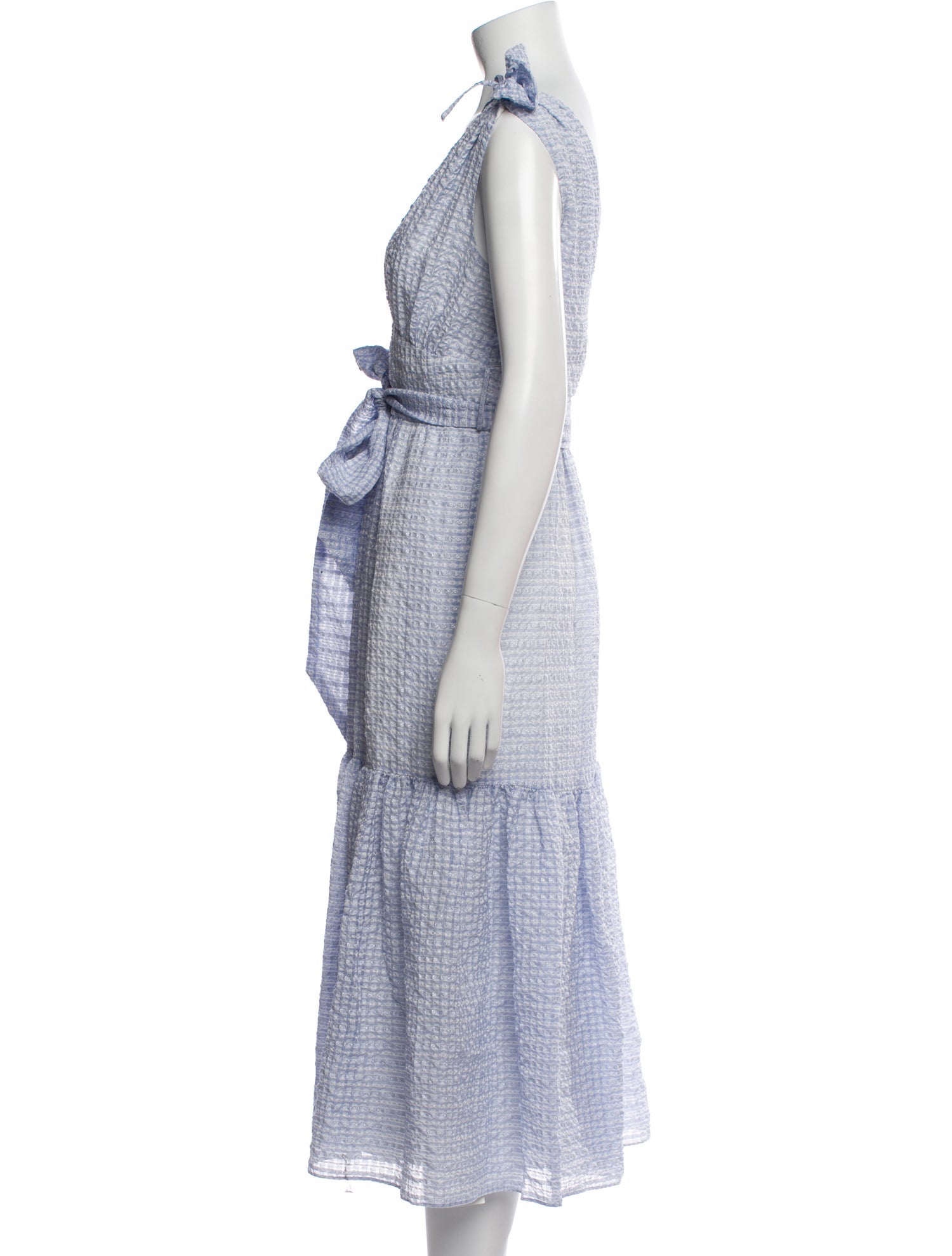 Temperley London Plaid Print Long Dress w/ Tags